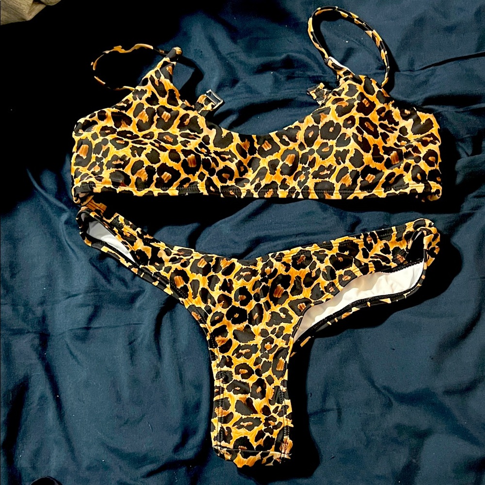 Leopard Print Bikini Set